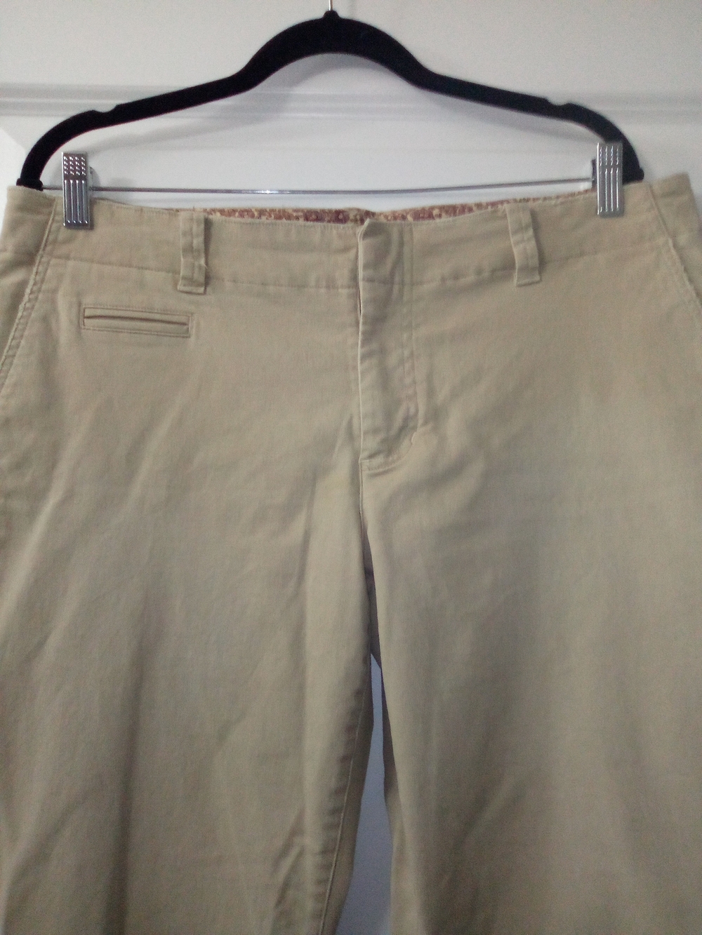 American Eagle Outfitters Y2K Light Academia Preppy Khaki Flare Trousers Size XL - Picture 2 of 8